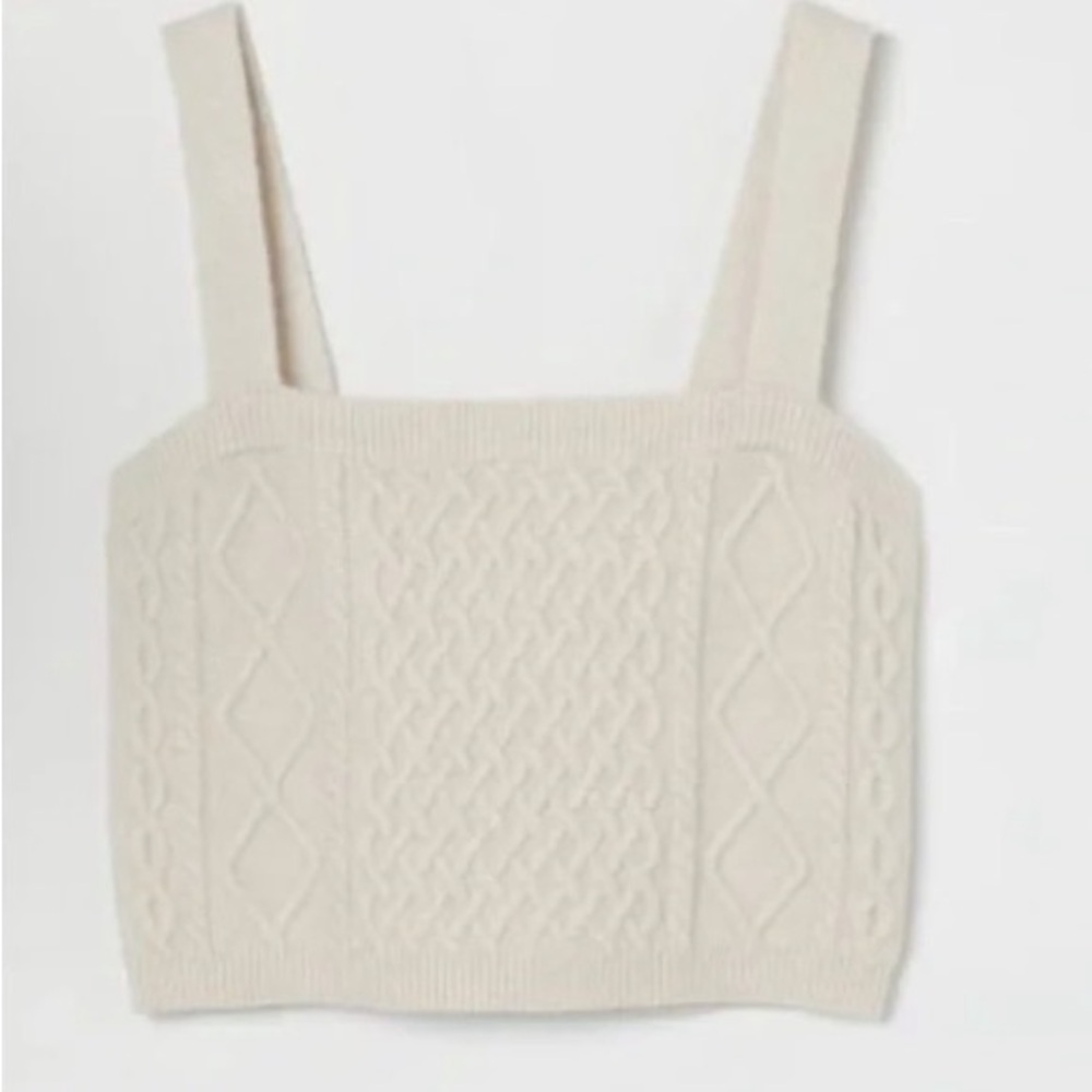 H&M Cream Knit Crop Top